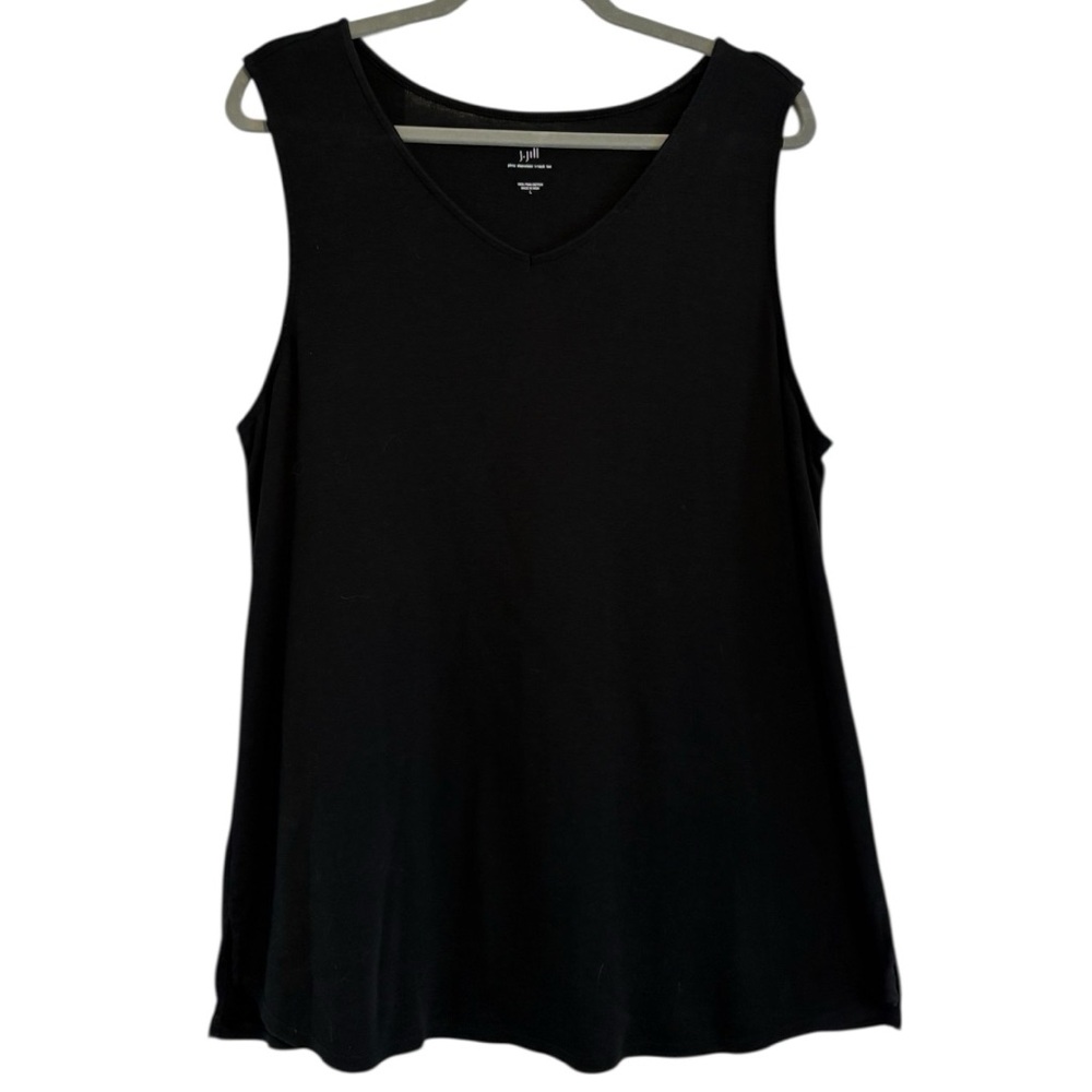 🖤 Classic J.Jill Black Pima Cotton Tank — Size L - Picture 5 of 7